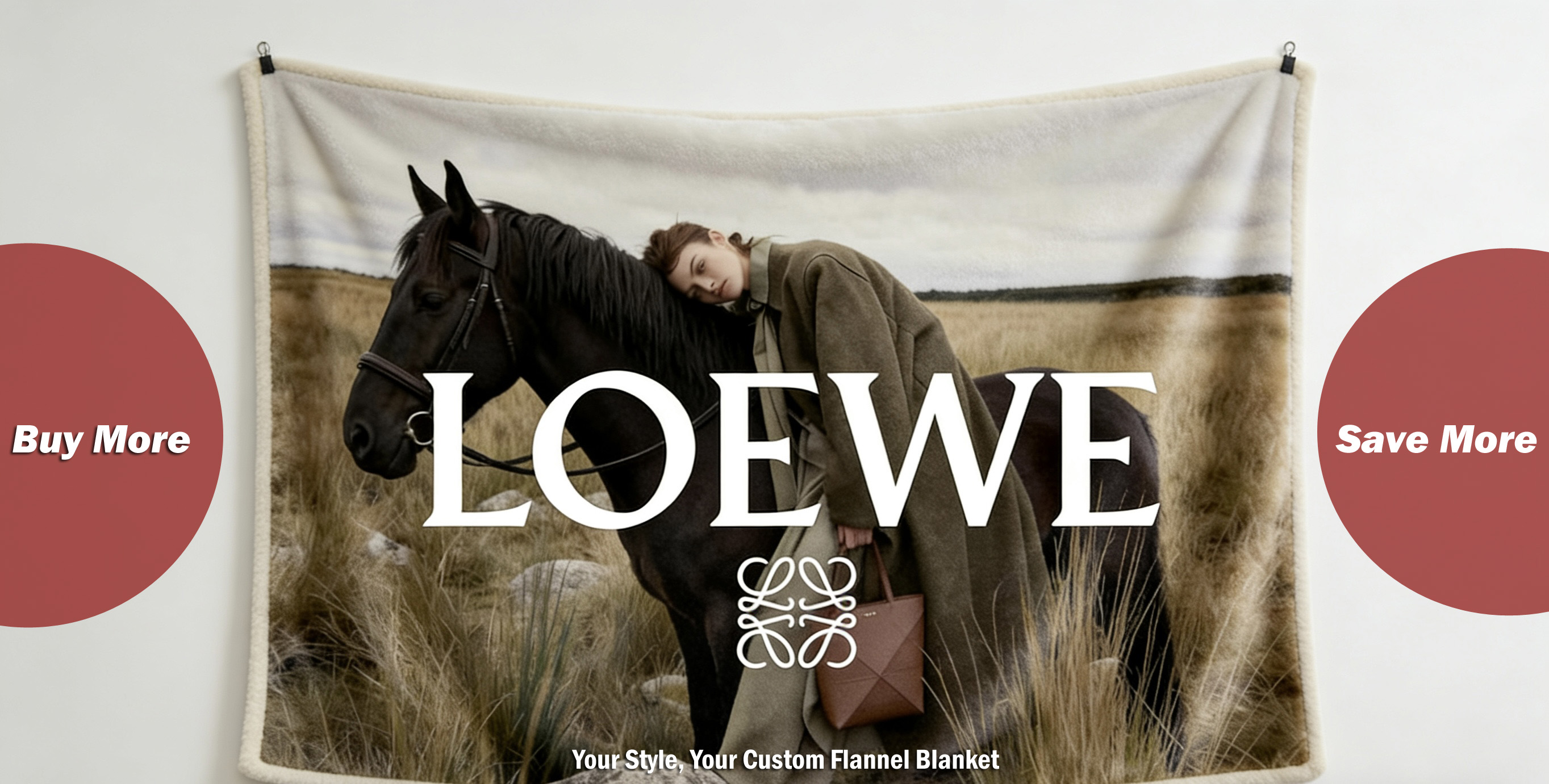 Loewe Flannel Throw Blankets